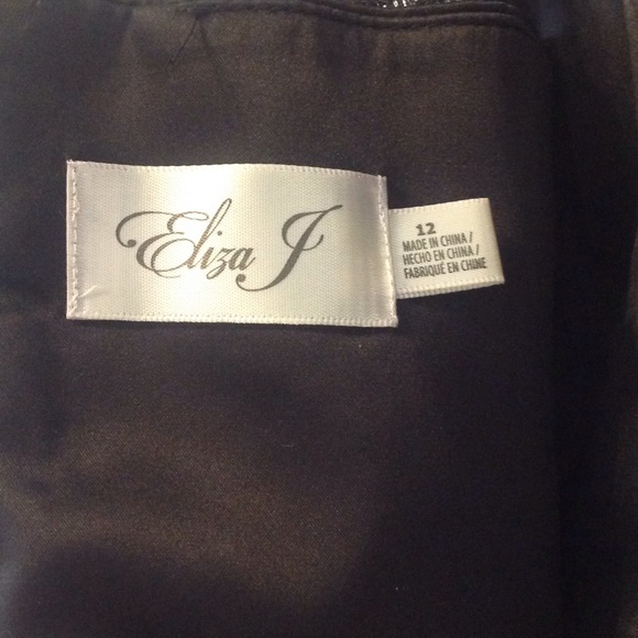 Eliza J Black and Silver Formal Dress - Picture 4 of 5